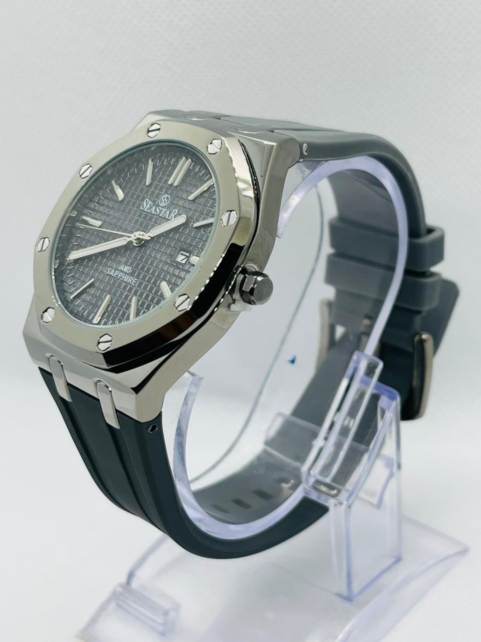 SEASTAR AMD SAPPHIRE MEN's GREY SILICONE WATCH - Image 3