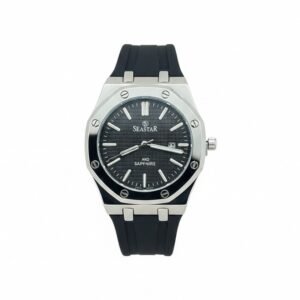 SEASTAR AMD SAPPHIRE MEN'S BLACK SILICONE WATCH