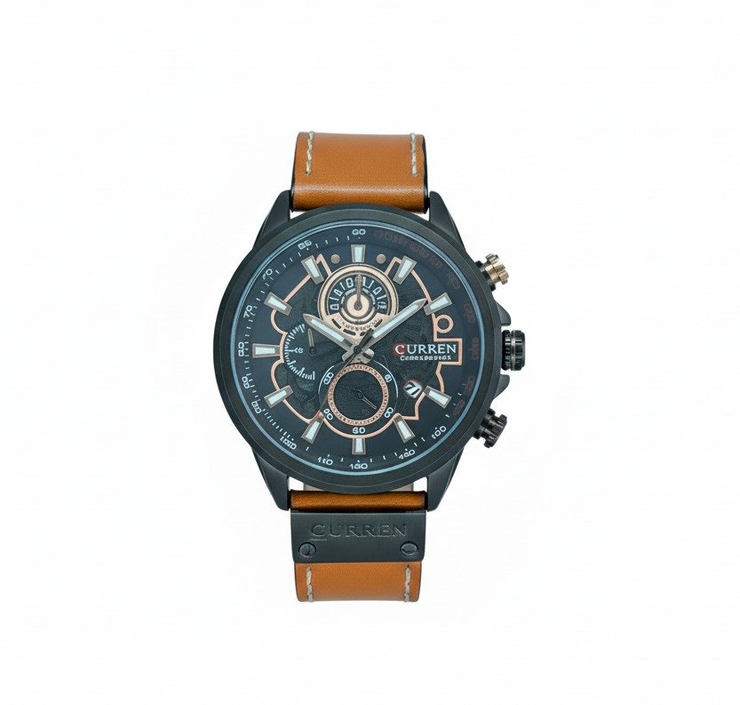 CURREN 8380 MEN's LEATHER STRAP WATCH